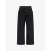 Me And Em Womens  Straight-leg Relaxed-fit Denim Jeans In Black