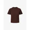 Me And Em And Em Womens Warm Chocolate Warm Touch Short-sleeves Cotton-jersey T-shirt In Brown