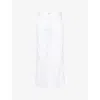 Me And Em And Em Womens White Am Pm Turn-up Cuffs Cotton-blend Trousers In White