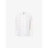 Me And Em And Em Womens White Relaxed Tux Cotton Shirt In White