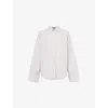 Me And Em And Em Womens White/summer Chocola Striped Relaxed-fit Cotton Shirt
