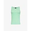 ME AND EM ME AND EM WOMEN'S HOT MINT ROUND-NECK STRETCH-COTTON TOP