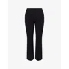 Me And Em And Em Womens Black Compact Crop-leg Knitted Trousers In Black