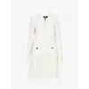 Me And Em And Em Womens Ivory Day To Evening Textured Woven Mini Dress In White