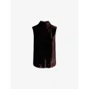 Me And Em And Em Womens Halterneck Sleeveless Woven Top Double Espresso In Brown