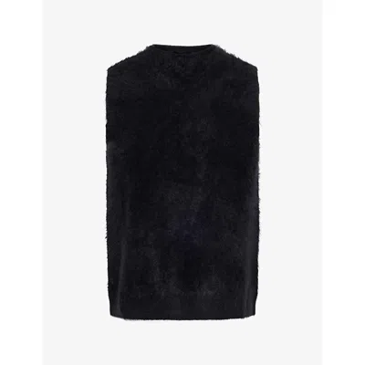 Me And Em Womens  High-neck Cashmere Vest In Black
