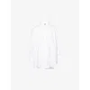 Me And Em And Em Womens White Intelligent Oversized Cotton-poplin Shirt In White