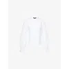 Me And Em And Em Womens Soft White Layering Lace-embroidery Cotton-jersey Shirt In White