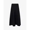 Me And Em And Em Womens Black Milano Cotton-wool Knit Maxi Skirt In Black