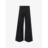 Me And Em And Em Womens Black Pleated Wide-leg Woven Trousers In Black