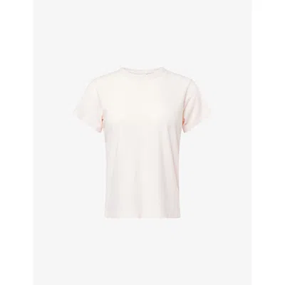 Me And Em And Em Womens Iced Pink Round-neck Short-sleeve Cotton-blend T-shirt