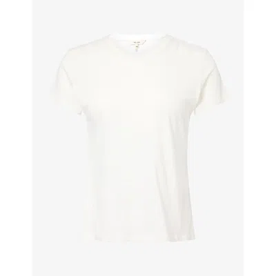 Me And Em Womens  Shrunken Layering Cotton-jersey T-shirt In Light Cream