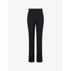 Me And Em And Em Womens Black Textured Straight-leg Stretch-woven Trousers In Black