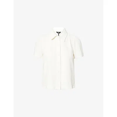 Me And Em And Em Womens Cream Towelling Short Sleeve Shirt