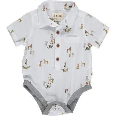 Me & Henry Kids' Baby Boys Henry Onesie In White