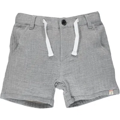 Me & Henry Kids' Boy's Crew Gauze Shorts In Grey In Gray