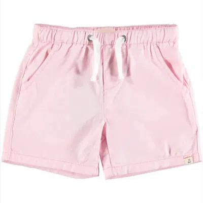 Me & Henry Kids' Boy's Hugo Twill Shorts In Pale Pink