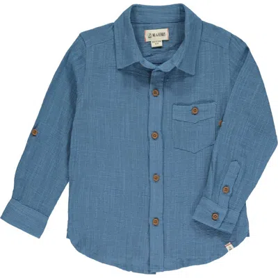 Me & Henry Kids' Boy's Merchant Button Down Shirt In Blue