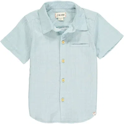 Me & Henry Kids' Boy's Newport Button Down Shirt In Blue Grid