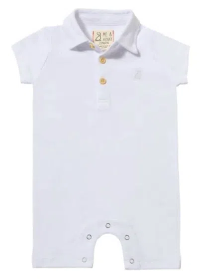 Me & Henry Kids' Boys Drift Romper In White