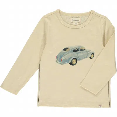 Me & Henry Kid's Cherokee Beetle Car Tee In Beige In Neutral