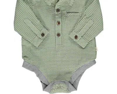 Me & Henry Kid's Jasper Onesie In Green