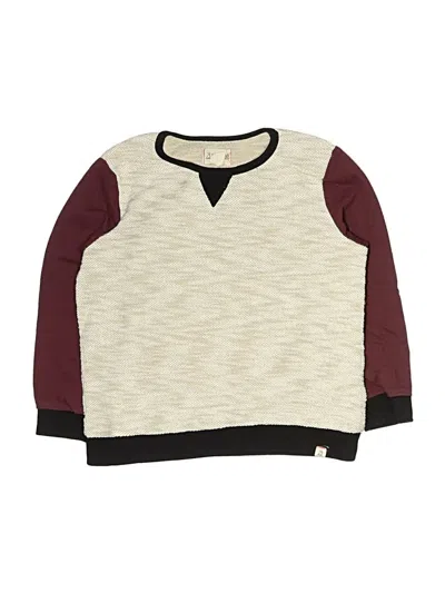 Pre-owned Me And Henry Kids' Long Sleeve Henley Shirt In Burgundy
