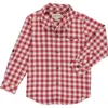 Me & Henry Men's Plaid Woven Shirt In Atwood Red/white