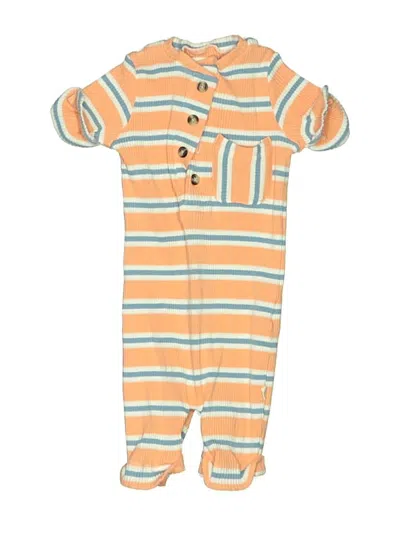 Pre-owned Me And Henry Babies' Short Sleeve Onesie In Orange