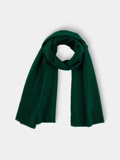 Me & K Cashmere Solid Twill Scarf (78.5in/2m) In Green