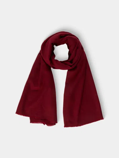 Me & K Cashmere Solid Twill Scarf (78.5in/2m) In Red