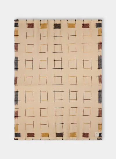 Me & K Ikat Cashmere Throw (67in/1.7m) In Neutral