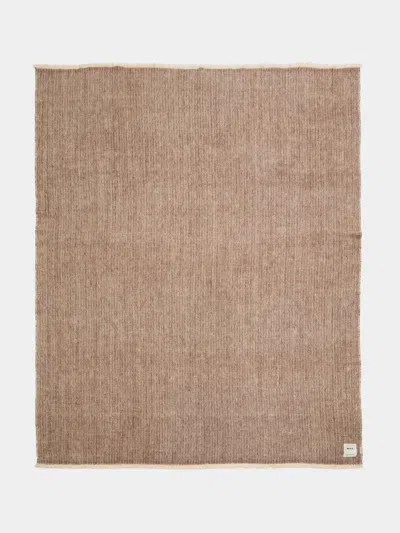 Me & K Melange Cashmere Throw Odd Brown (67in/1.7m)  Abask Luxury Gift In Animal Print