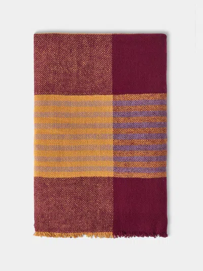 Me & K Srinagar Cashmere Tartan Throw (75in/1.9m)