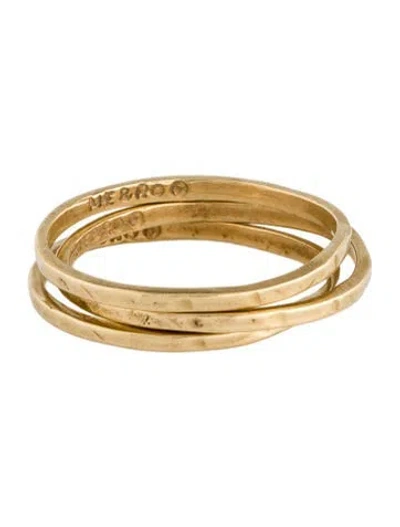 Pre-owned Me&ro 10k Hammered Band Set In Multi