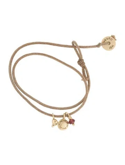 Pre-owned Me&ro 18k Garnet Wrap Charm Bracelet In Brown