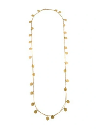 Pre-owned Me&ro 18k Lotus Station Long Necklace, 76" In Multi