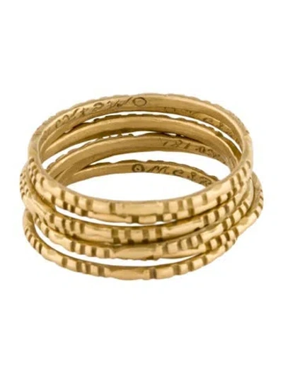 Pre-owned Me&ro 18k Moroccan Rolling Ring In Multi