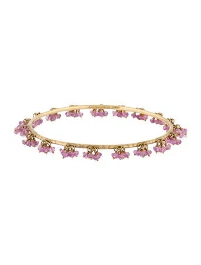 Pre-owned Me&ro 18k Sapphire Fringe Bangle Bracelet, 7.75" In Multi