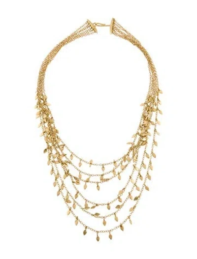 Pre-owned Me&ro 18k Six Tier Petal Multistrand Chain Necklace, 16.5"