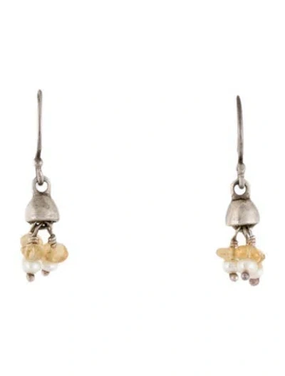 Pre-owned Me&ro Citrine & Pearl Earrings In Multi