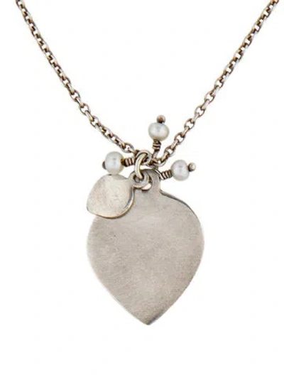 Pre-owned Me&ro Cultured Pearl Double Lotus Petal Pendant Necklace, 17" In Multi