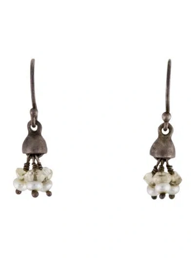 Pre-owned Me&ro Pearl & Citrine Earrings In Multi