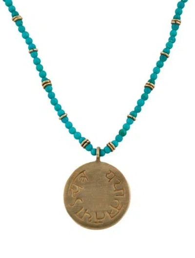 Pre-owned Me&ro Turquoise Pendant Necklace, 16" In Multi