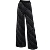Me&thee Women's Black / Silver Over The Moon Black Velvet Trousers In Black