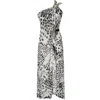 Me&thee Women's Black / White Next Level Leopard Animal Print Dress In Black