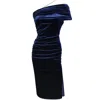 Me&thee Women's Blue Old Chestnut Navy Velvet Dress In Blue