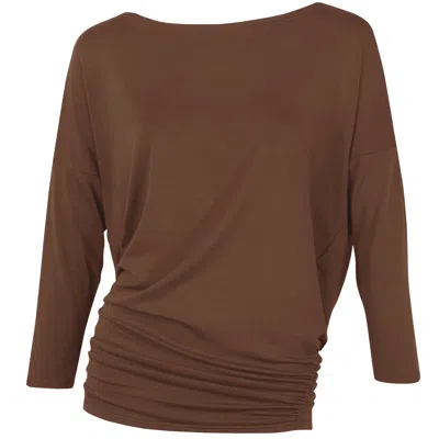 Me&thee Women's Brown Give No Quarter Copper Bamboo Top In Multi