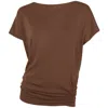 Me&thee Women's Brown Give Up The Ghost Copper Bamboo Tee In Brown