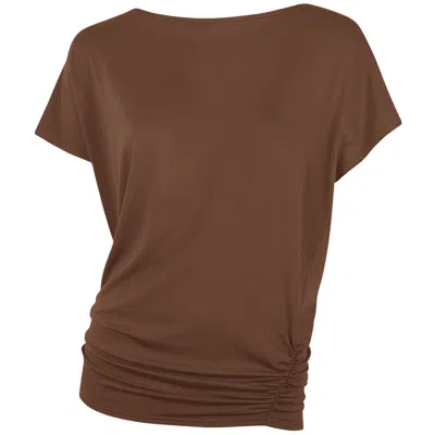 Me&thee Women's Brown Give Up The Ghost Copper Bamboo Tee